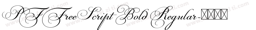 PFFreeScript Bold Regular字体转换